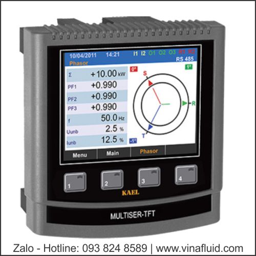 Đồng hồ phân tích chất lượng điện năng 3 pha Kael màn hình TFT