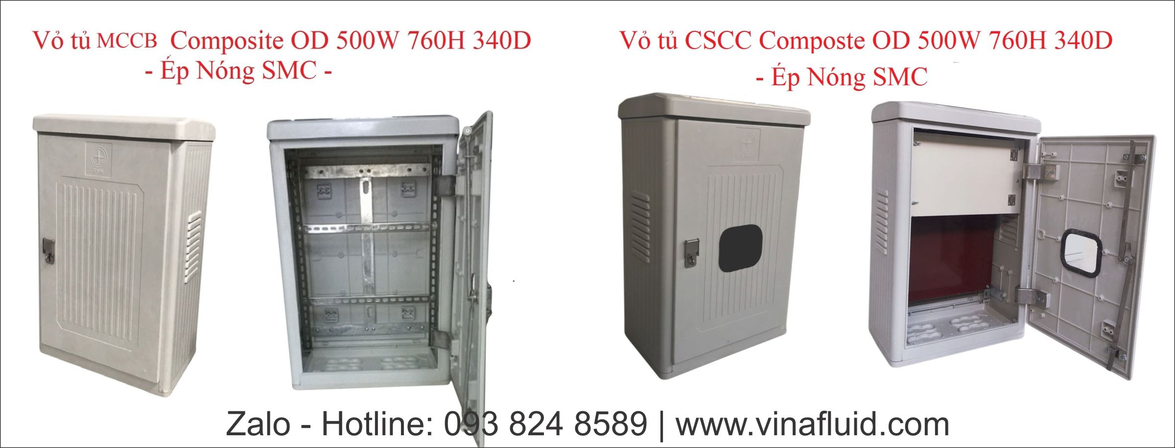 Các loại vỏ tủ điện Composite ép nóng lắp ngoài trời