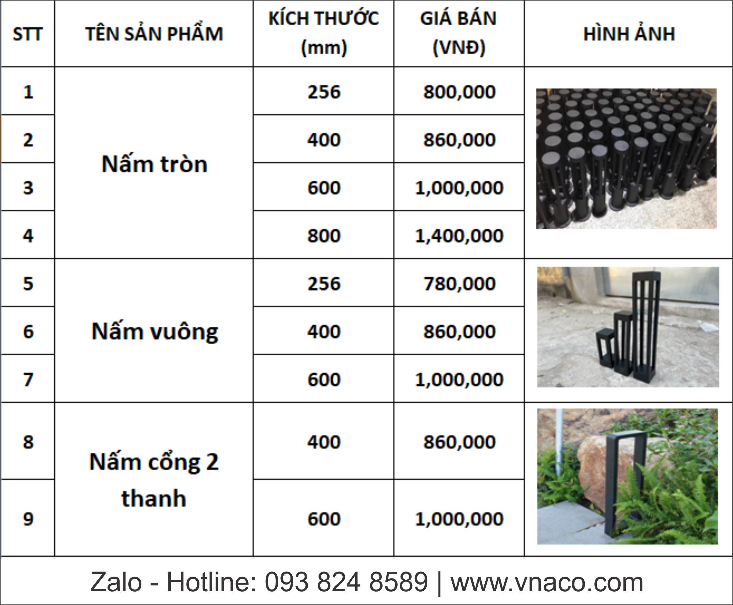 Đèn chiếu sáng và trang trí sân vườn bóng LED