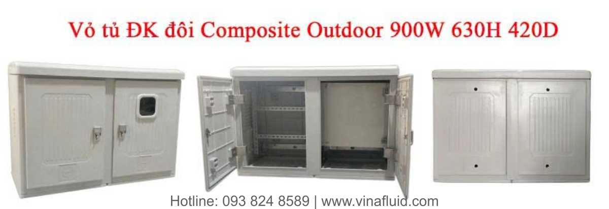 Vỏ Tủ Điện Kế Đôi Composite Outdoor 900W x 630H x 420D
